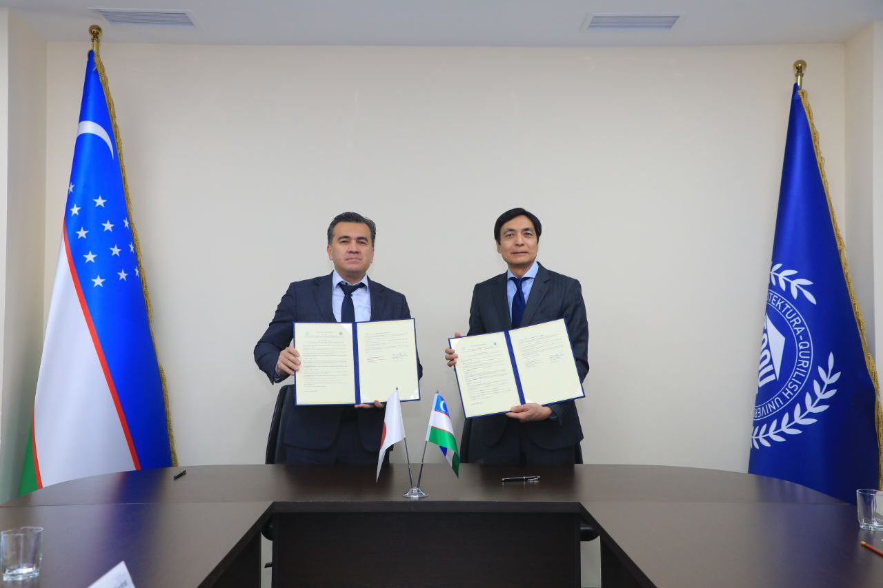 Toshkent arxitektura-qurilish universiteti Yaponiyaning nufuzli tashkilot bilan hamkorlik to‘g‘risidagi memorandumni imzoladi